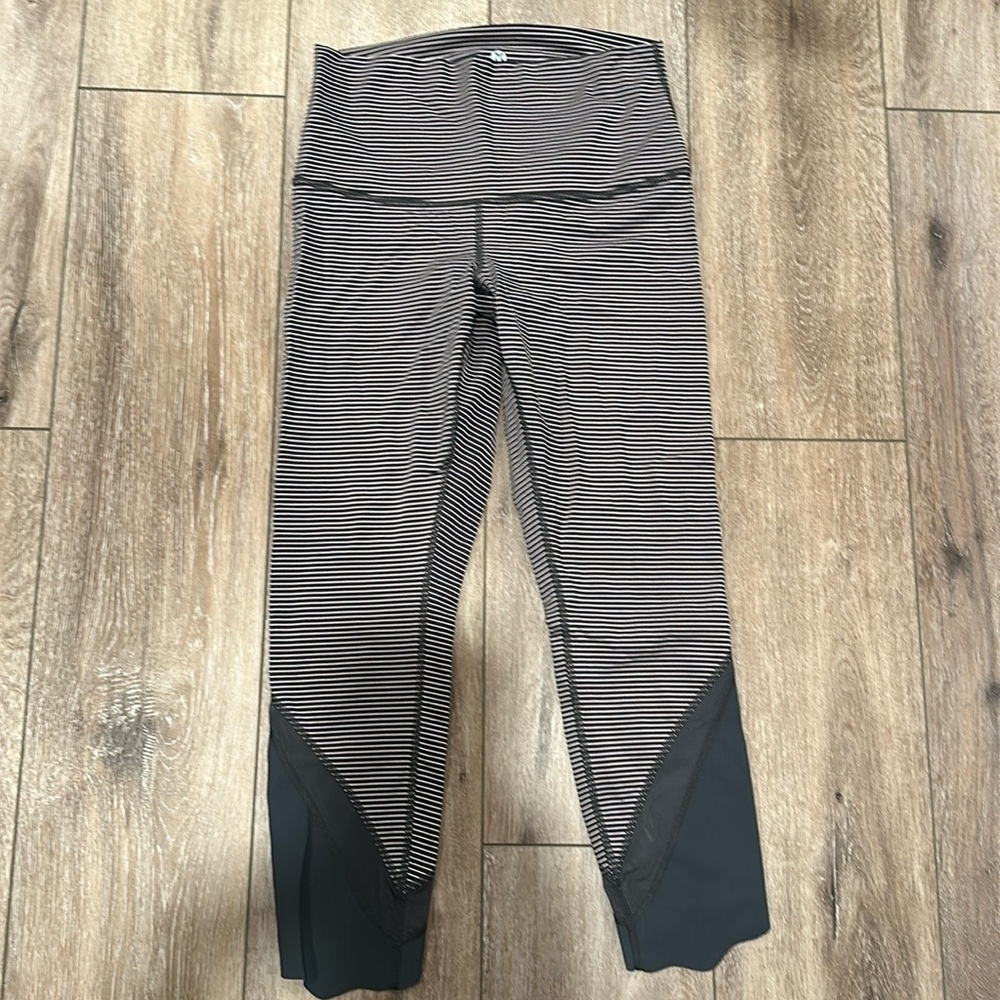 Lululemon striped white and black pants